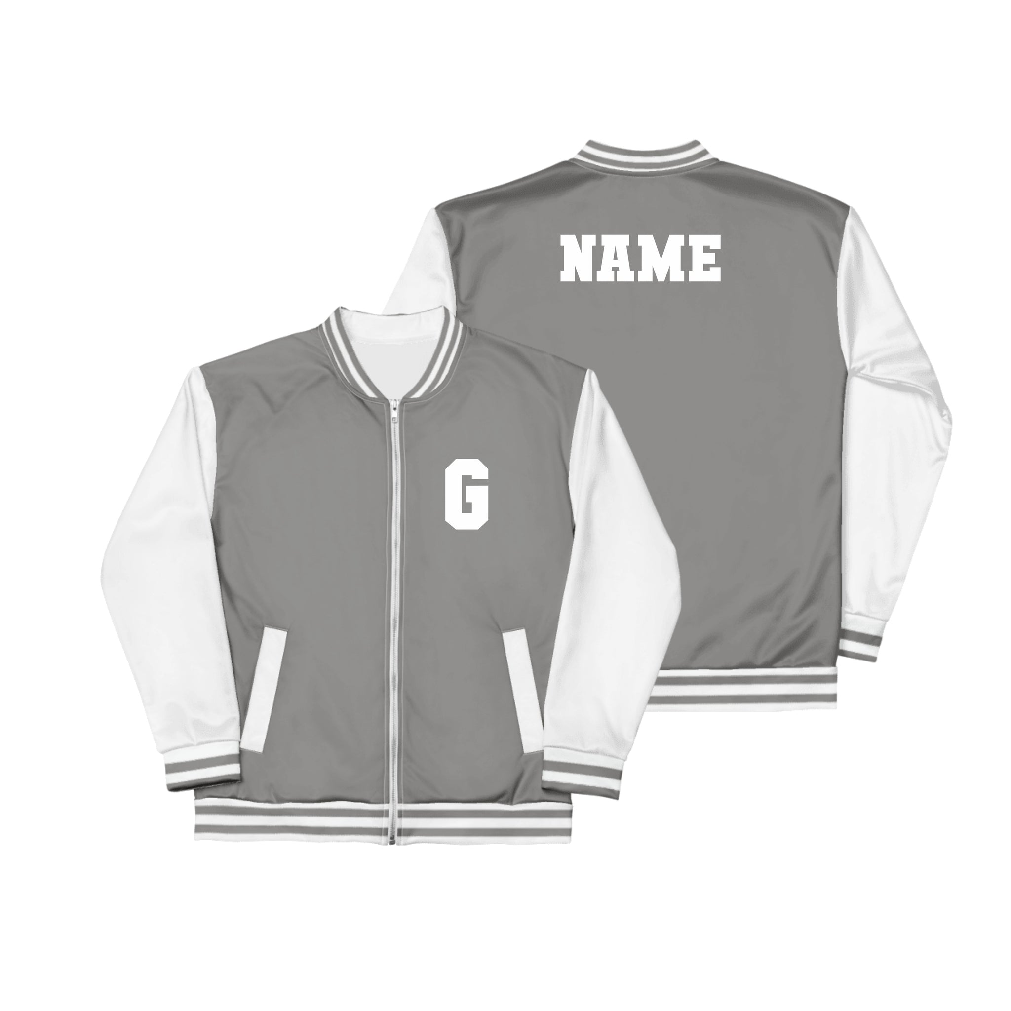 Custom Varsity Bomber Jacket – Personalized Football Letterman Coat with Name & Number | Adult Team Spirit Jacket | Game Day Gift