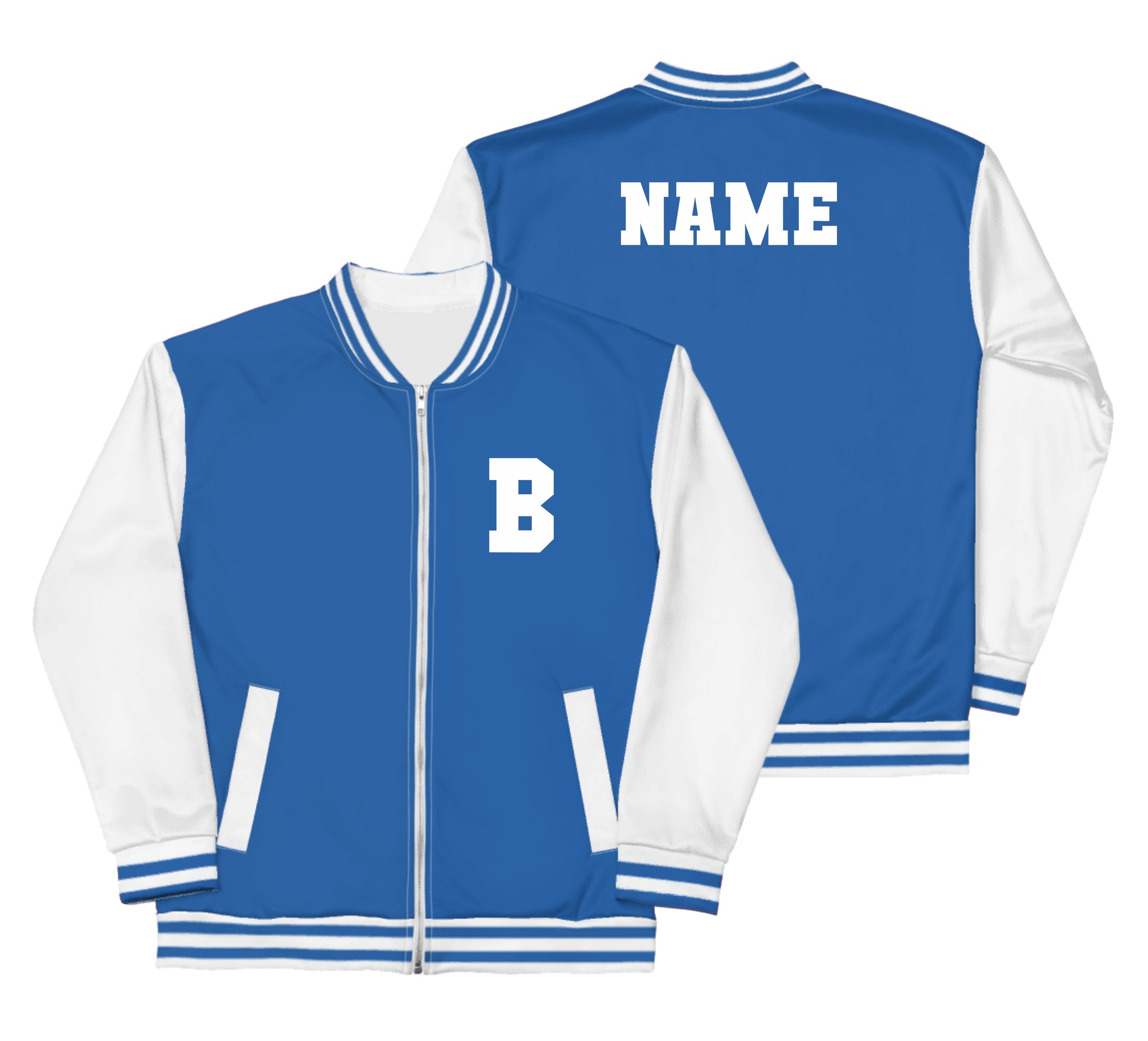 Custom Varsity Bomber Jacket – Personalized Football Letterman Coat with Name & Number | Adult Team Spirit Jacket | Game Day Gift