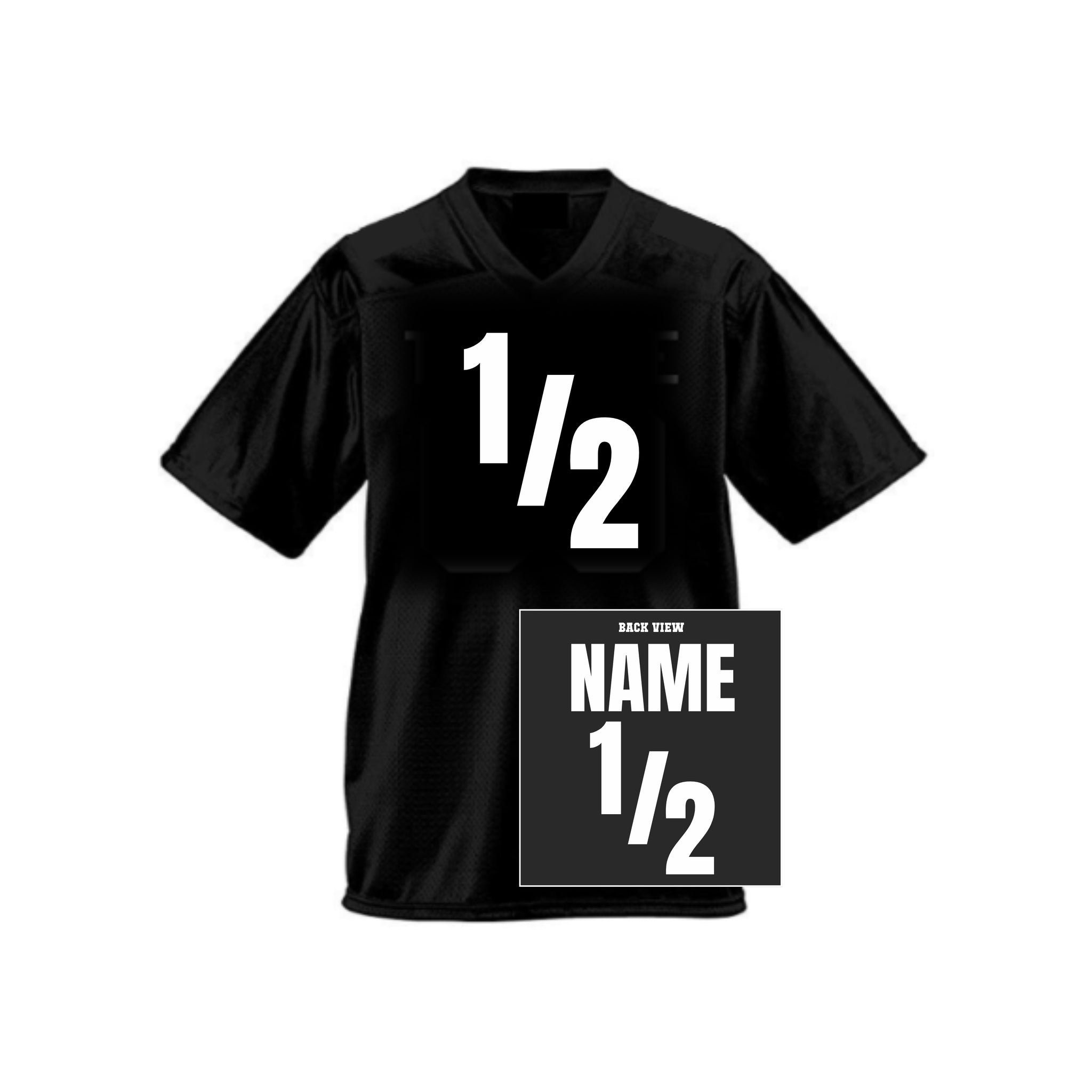 Half Year Football Jersey, 1/2 Year Toddler Football Fan Jersey, 6 Months Birthday Jersey, Personalized half way Jersey with Name and Number For Adults