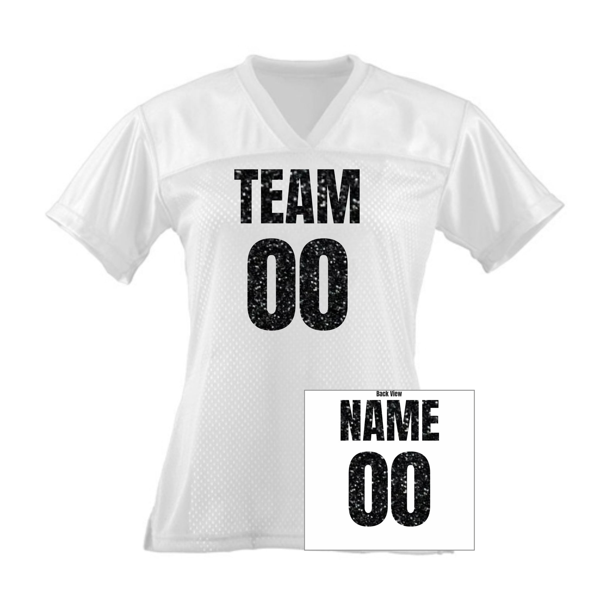 Custom Bridesmaid Bling Football Jersey with Name & Number, Personalized Bride Football Jersey.