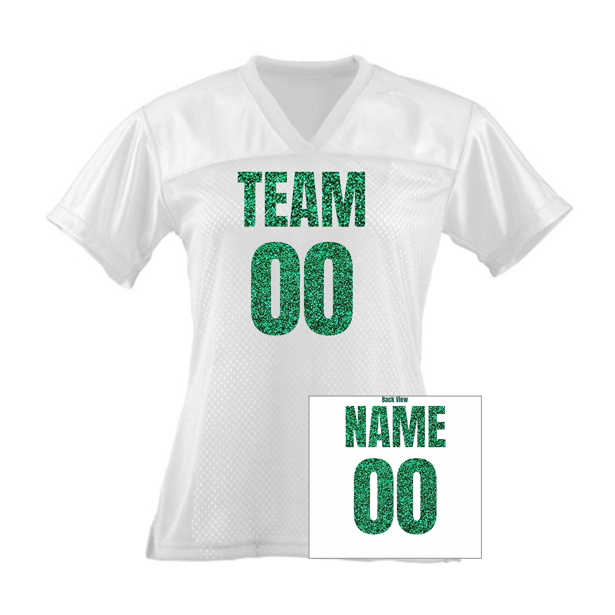 Custom Bridesmaid Bling Football Jersey with Name & Number, Personalized Bride Football Jersey.