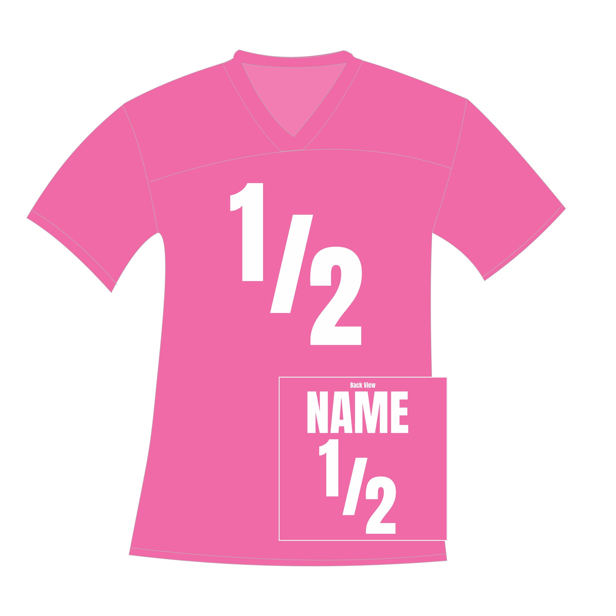Half Year Football Jersey, 1/2 Year Toddler Football Fan Jersey, 6 Months Birthday Jersey, Personalized half way Jersey with Name and Number For Adults