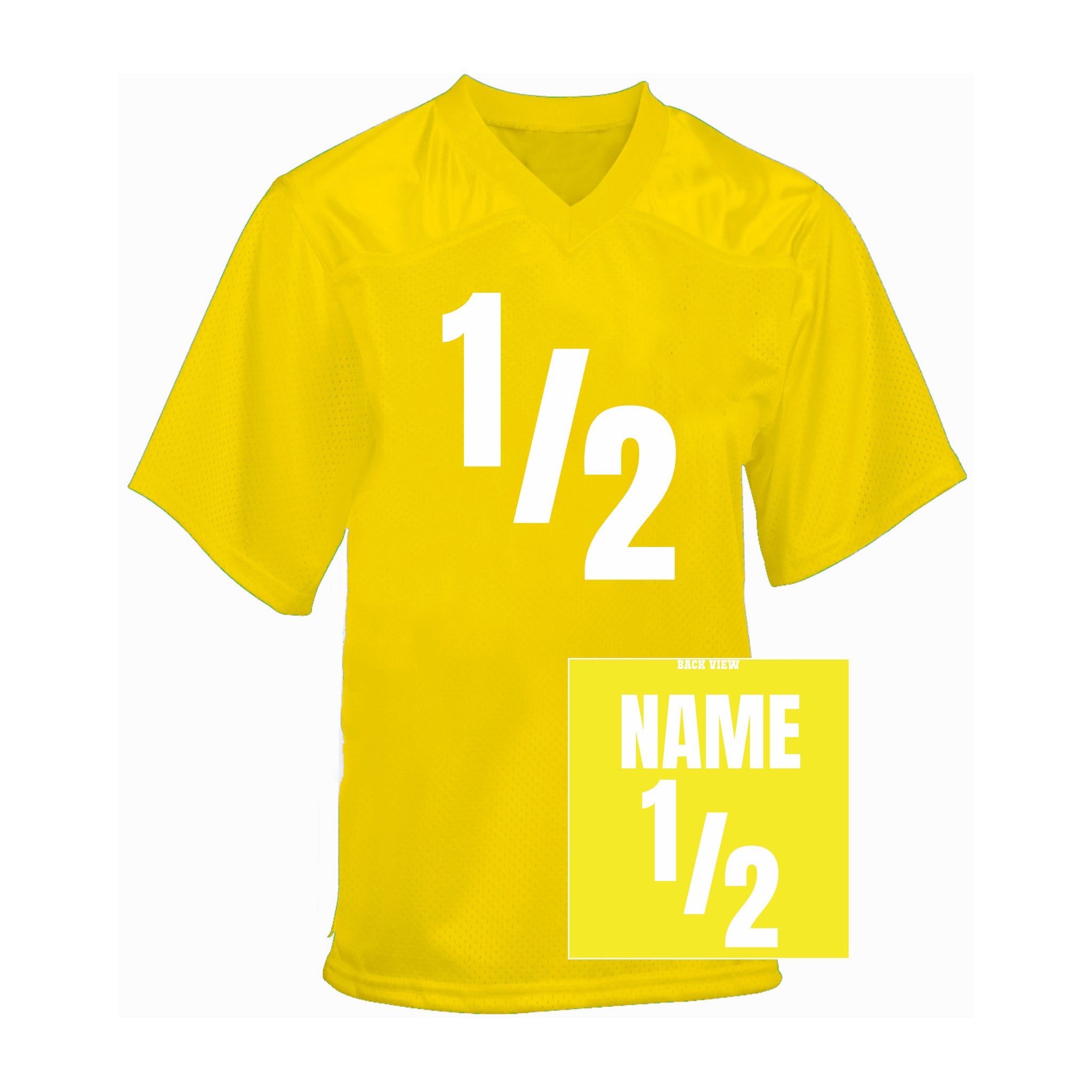 Half Year Football Jersey, 1/2 Year Toddler Football Fan Jersey, 6 Months Birthday Jersey, Personalized half way Jersey with Name and Number For Adults
