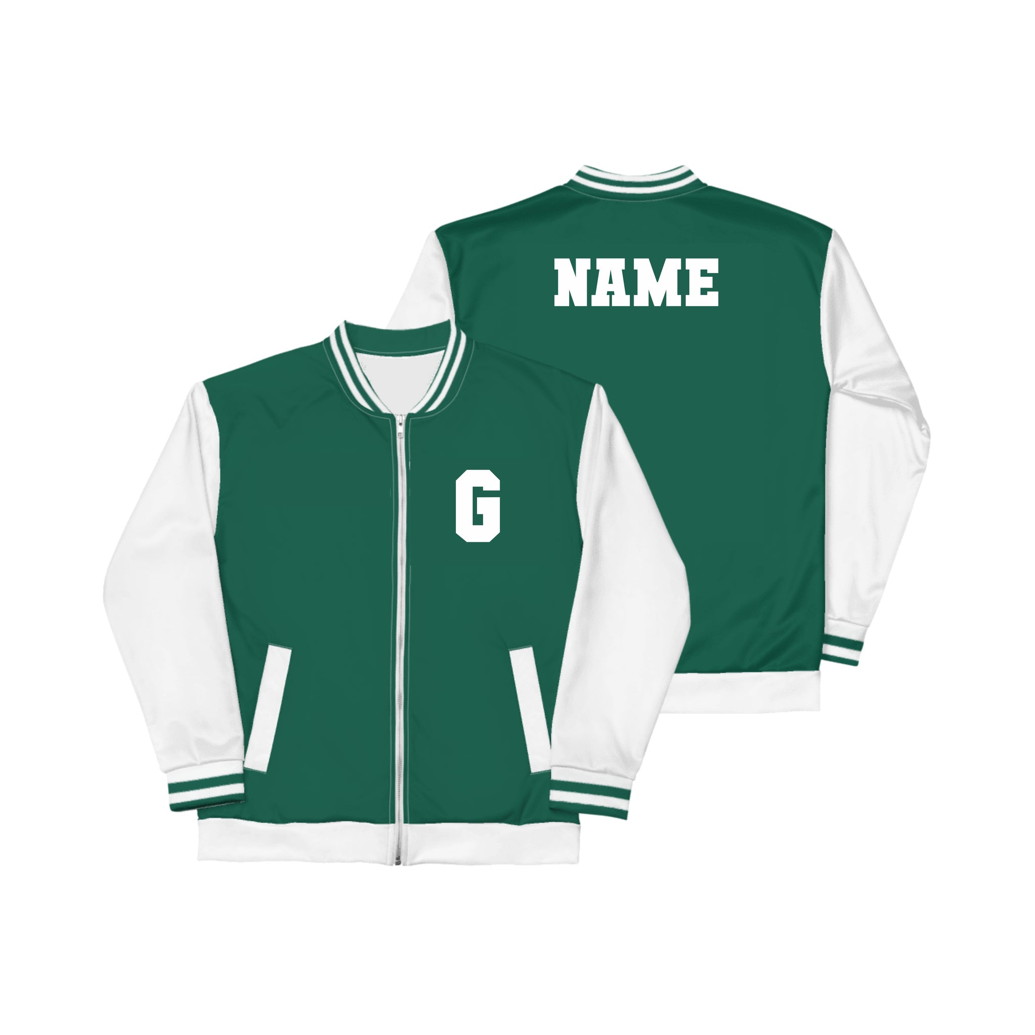 Custom Varsity Bomber Jacket – Personalized Football Letterman Coat with Name & Number | Adult Team Spirit Jacket | Game Day Gift