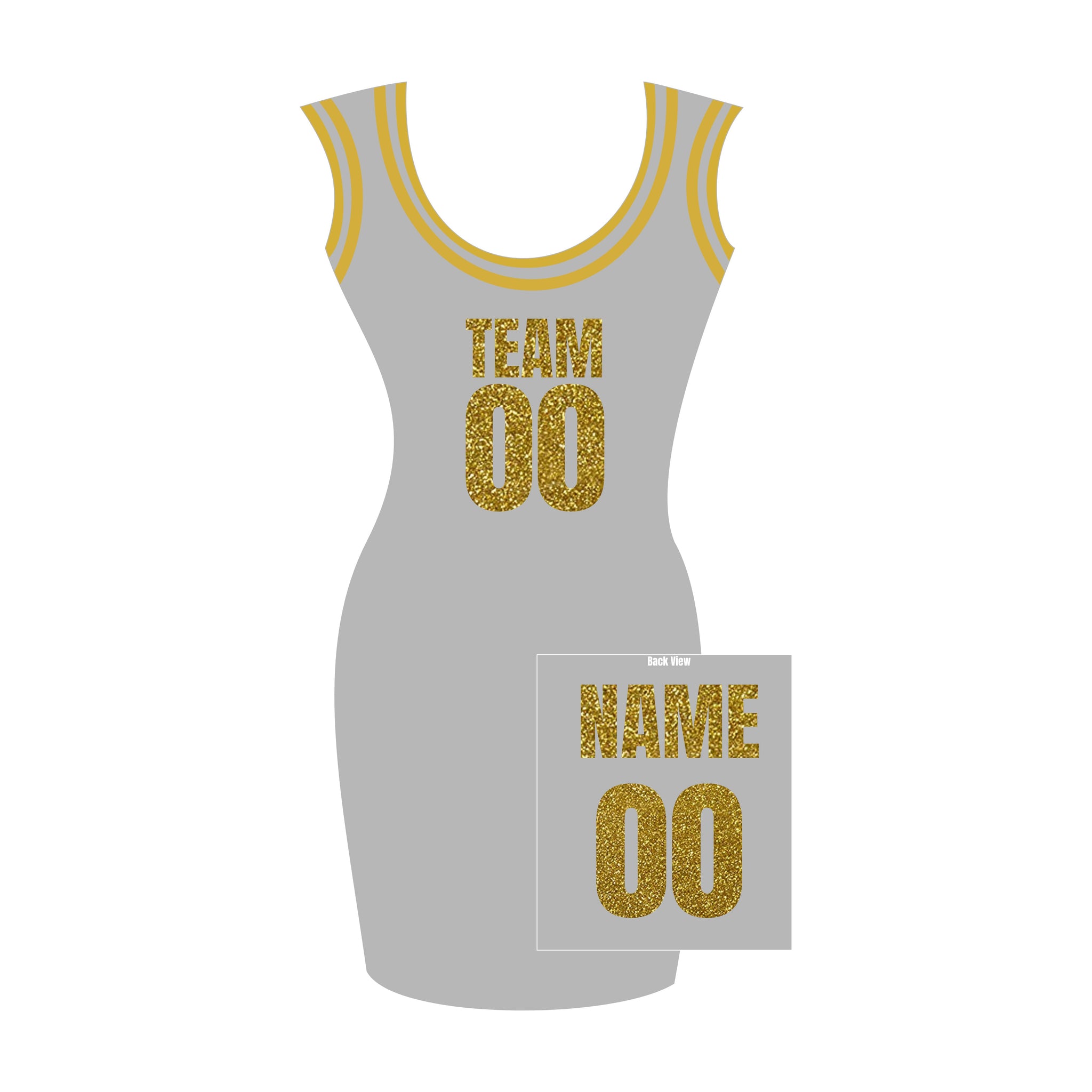 Customized Glitter Jersey Dress, Personalized Basketball Jersey Dress, Ladies Throwback Jersey Dress with Glitter Print For Adults