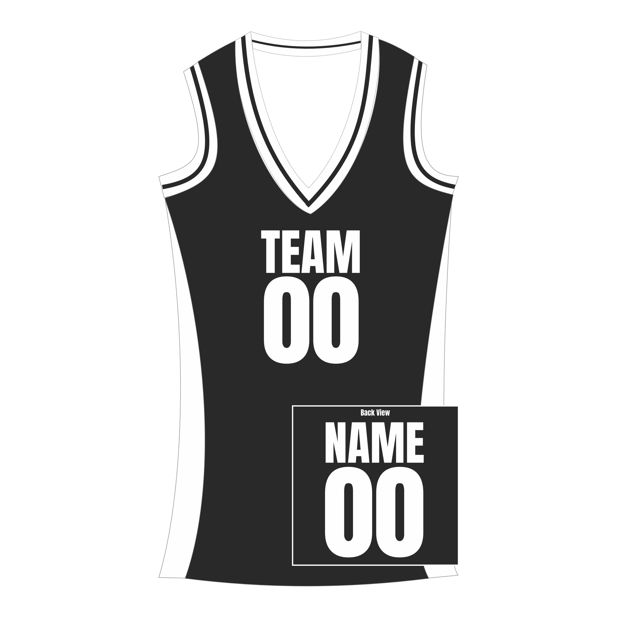 Custom Name Number Jersey Dress for Adults – Women’s Basketball Jersey Dress, Ladies Throwback Jersey Dress with Glitter Print