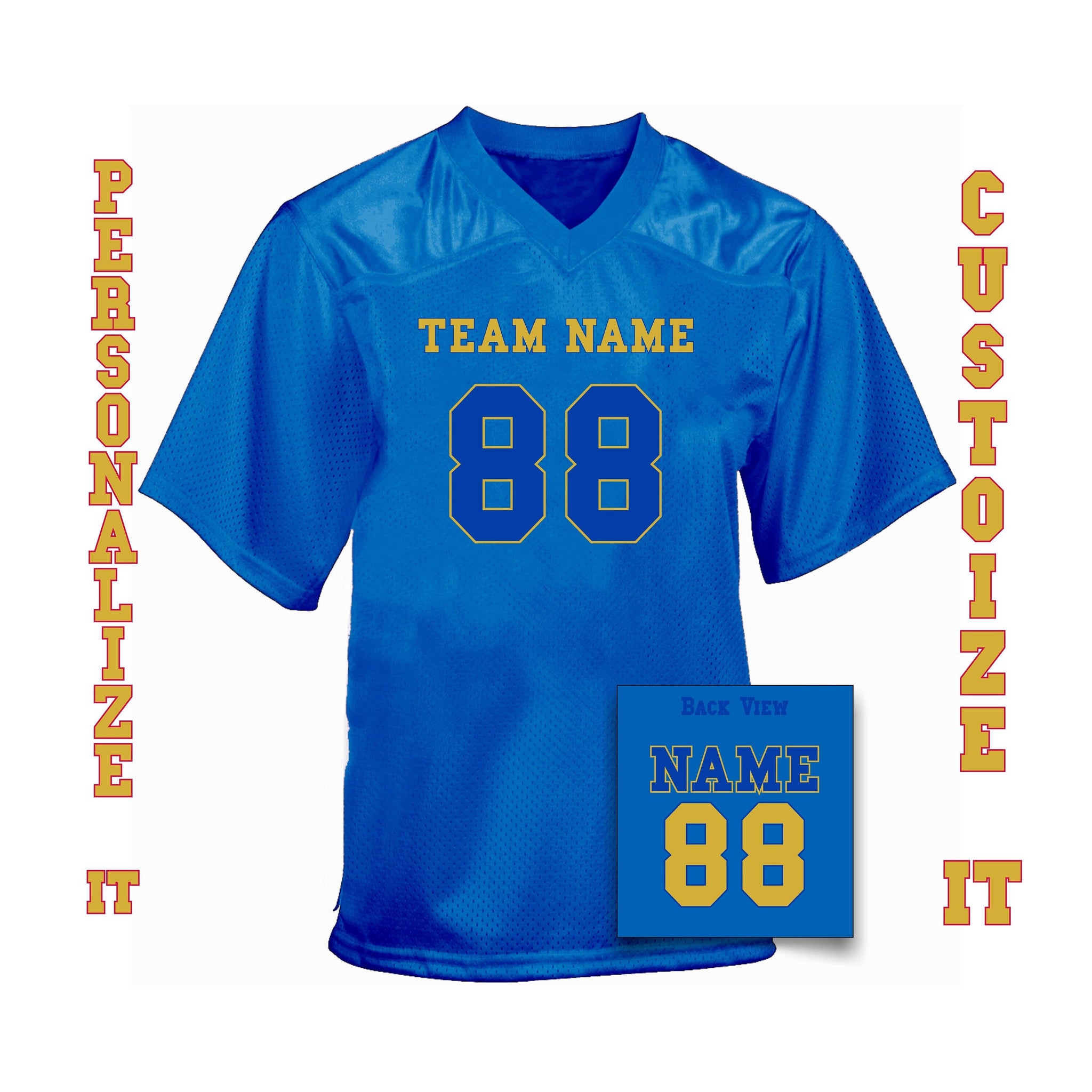 Personalized Matching Football Jersey for Adults, Couple Football Fan Jersey, Custom Football Family Jersey, Customized Event Football Jersey