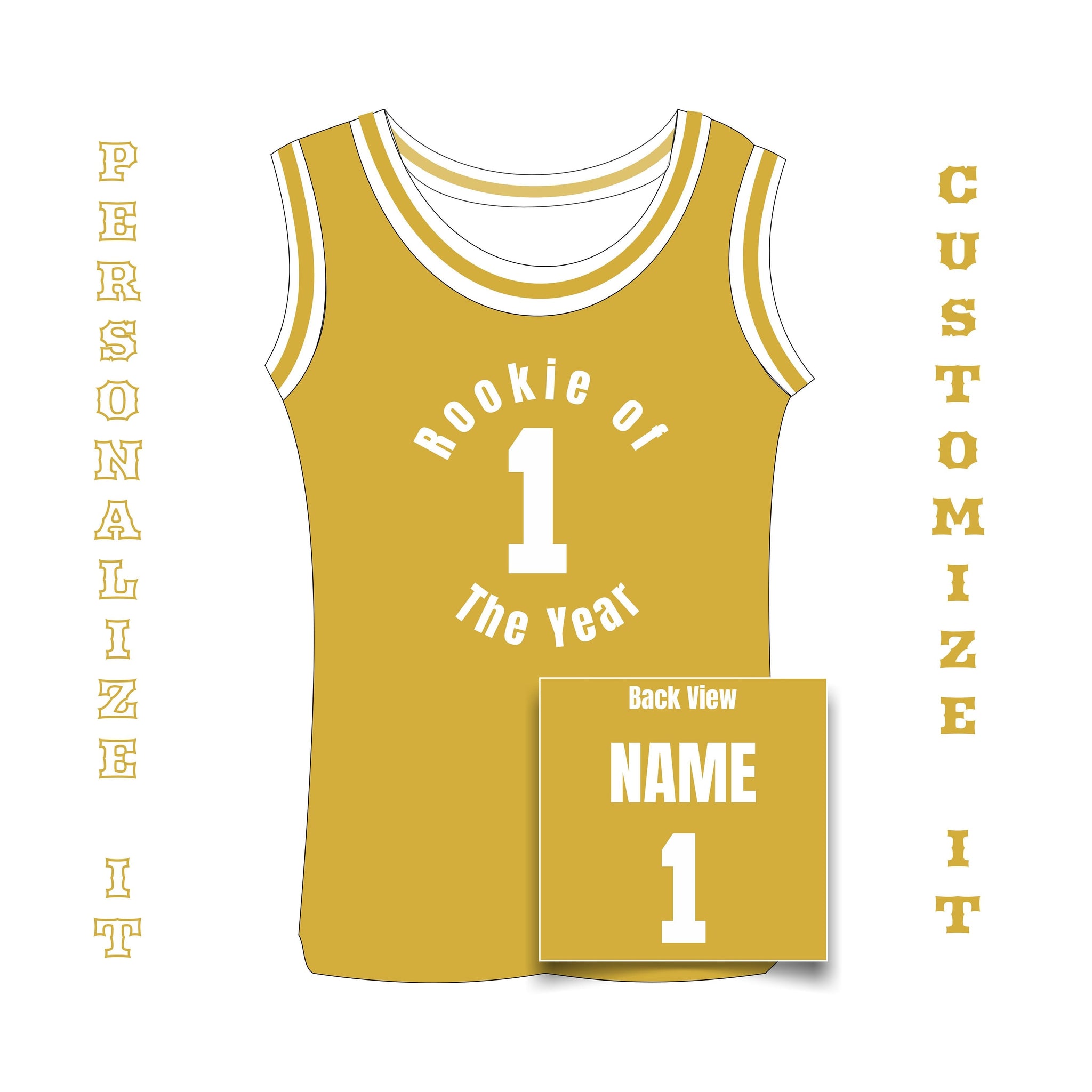 Rookie of The Year Custom Basketball Jersey for Adult – Baby Blue Personalized Jersey with Customized Name & Number