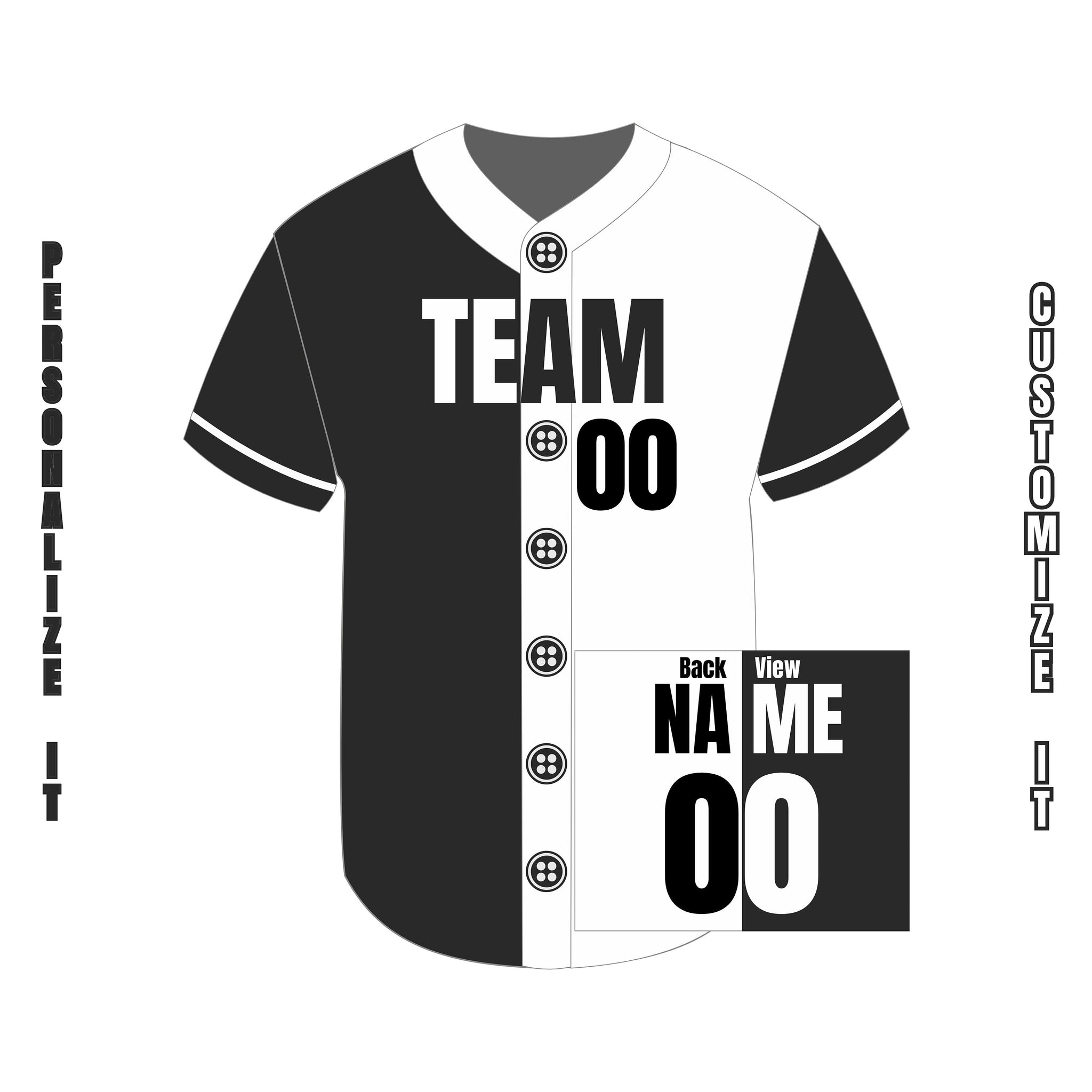 Personalized Baseball Jersey - Custom Name And Number On Back