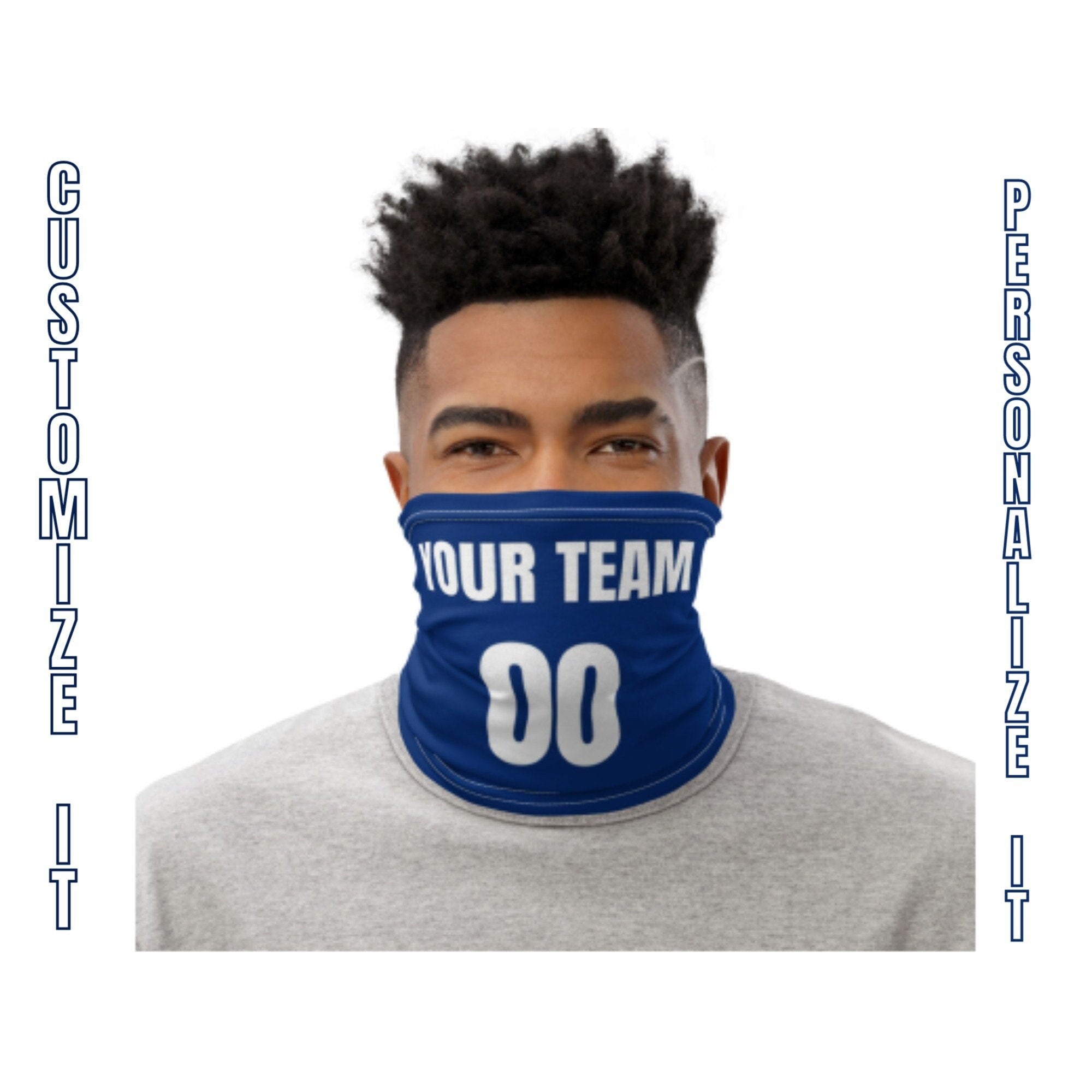 Custom Youth and Adult, PERFORMANCE ACTIVITY MASK, Neck Gaiter, Multi-use face mask, Customize it with your text logo