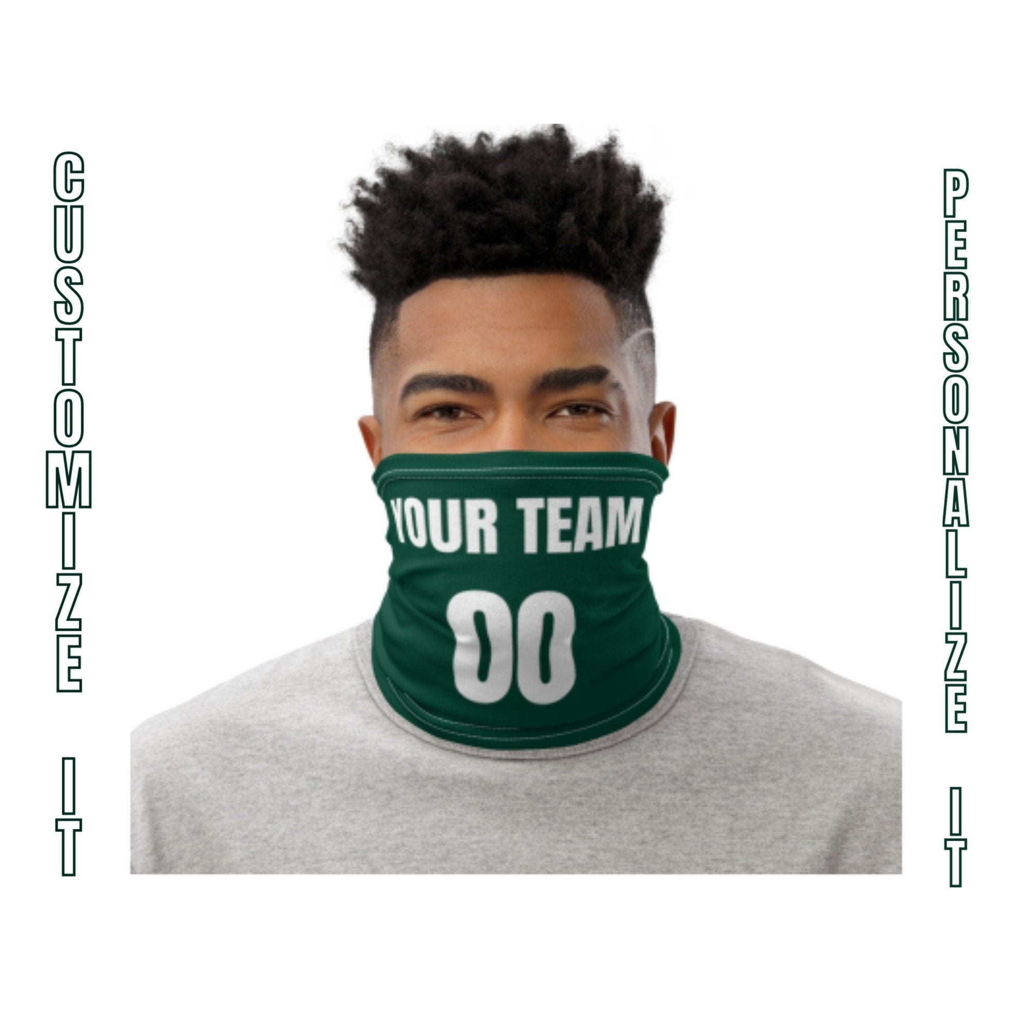 Custom Youth and Adult, PERFORMANCE ACTIVITY MASK, Neck Gaiter, Multi-use face mask, Customize it with your text logo