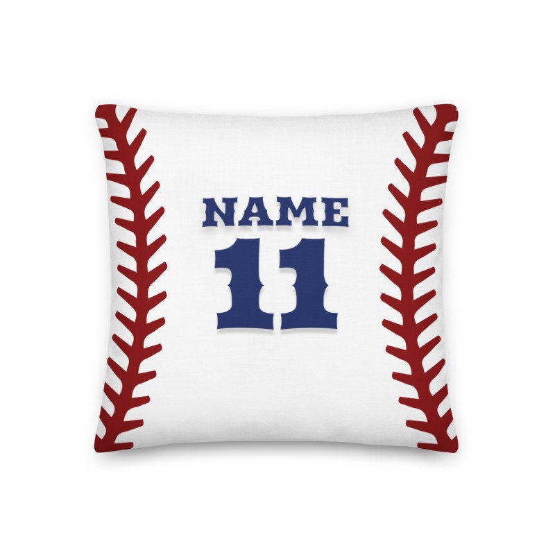 Custom Baseball Pillow Cover, Personalized Pillow Case with Name and Number, Custom Printed Pillow Cover