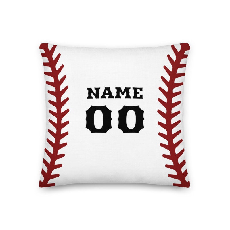 Custom Baseball Pillow Cover, Personalized Pillow Case with Name and Number, Custom Printed Pillow Cover